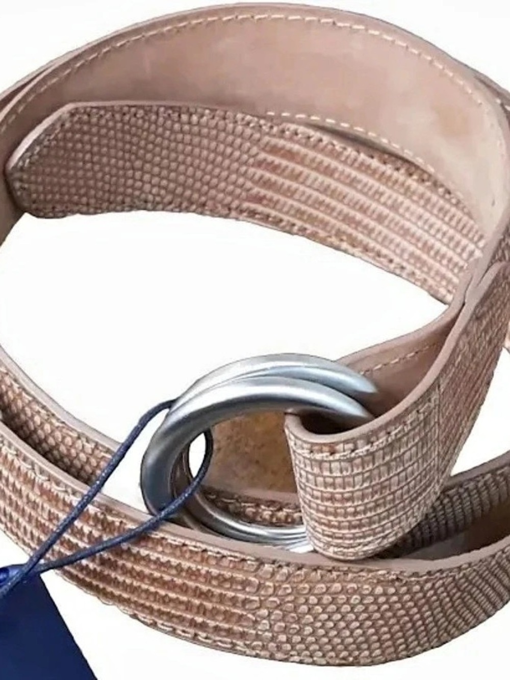 NEW Peter Millar Genuine Lizard Belt Tan Brown 34 NWT